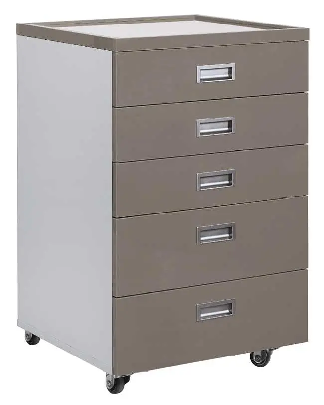 DENTAL 1 vozík asistenční, korpus šedá, čílka tmavě šedá