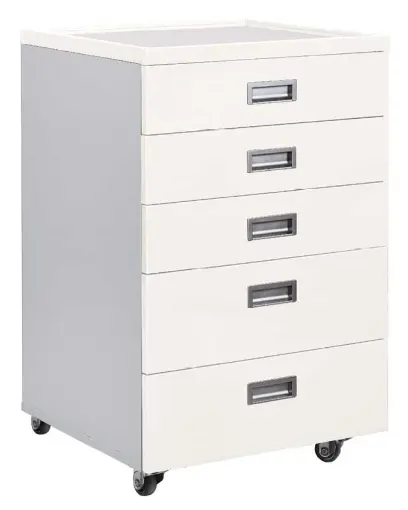 DENTAL 1 vozík asistenční, korpus šedá, čílka bílá