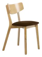 MARIA židle, přírodní dřevo-buk, látka tmavě hnědá