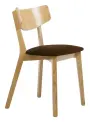 MARIA židle, přírodní dřevo-buk, látka tmavě hnědá