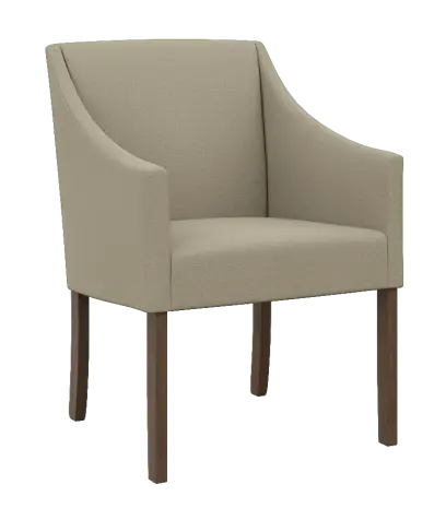 NOVA křeslo, moření - ořech, látka béžová