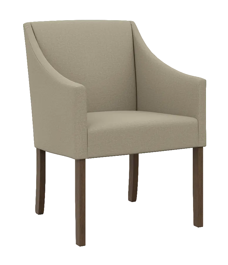 NOVA křeslo, moření - ořech, látka béžová