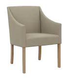 NOVA křeslo, přírodní dřevo - buk, látka béžová