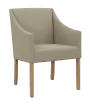 NOVA křeslo, přírodní dřevo-buk, látka béžová