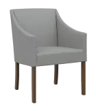 NOVA křeslo, moření - ořech, koženka šedá