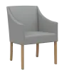 NOVA křeslo, přírodní dřevo - buk, koženka šedá