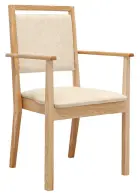 IRIS židle seniorská, koženka krémová