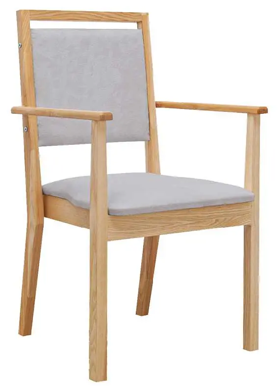 IRIS židle seniorská, koženka světle šedá