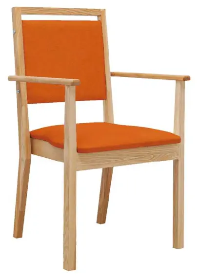 IRIS židle seniorská, koženka oranžová