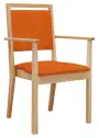 IRIS židle seniorská, koženka oranžová