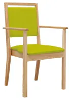 IRIS židle seniorská, koženka zelená apple