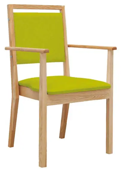 IRIS židle seniorská, koženka zelená apple