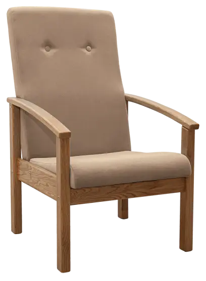 ANTAL křeslo čalouněné látkou, béžová