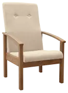 ANTAL křeslo čalouněné koženkou, krémová