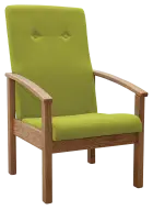 ANTAL křeslo čalouněné koženkou, zelená apple