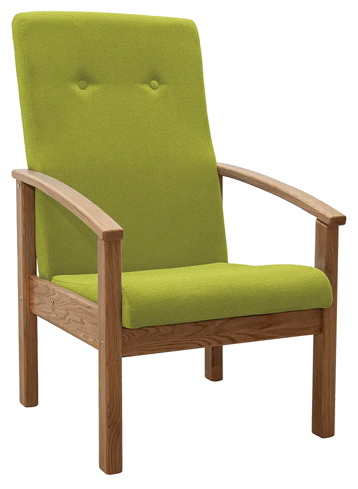 ANTAL křeslo čalouněné koženkou, zelená apple