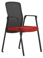MARTA - B židle konferenční, červená