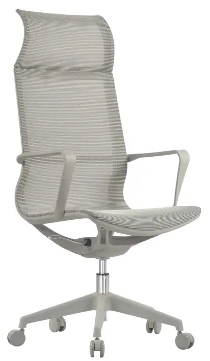 DENVER - G kancelářská židle s podhlavníkem, šedý kříž nylon, mesh slonová kost