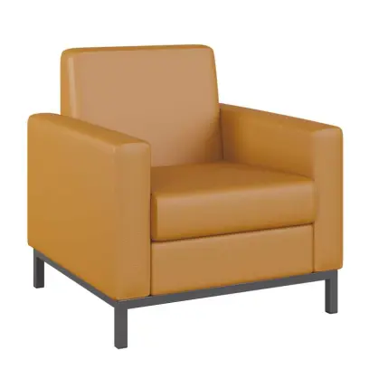 SALOME 1 křeslo, koženka světle hnědá