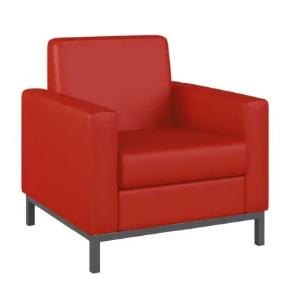 SALOME 1 křeslo, koženka červená
