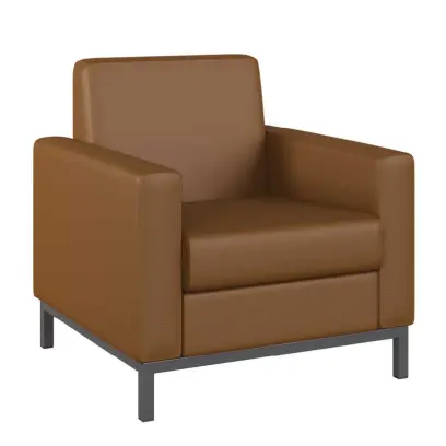 SALOME 1 křeslo, koženka hnědá