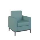 SALOME 1 křeslo, koženka holubí šeď