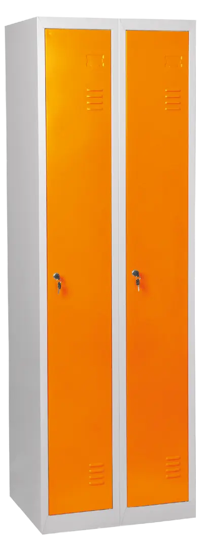 JP - 600 skříň šatní, 1850x600x500 mm, 2-dílná, šedá/oranžová