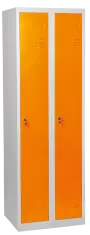 JP - 600 skříň šatní, 1850x600x500 mm, 2-dílná, šedá/oranžová