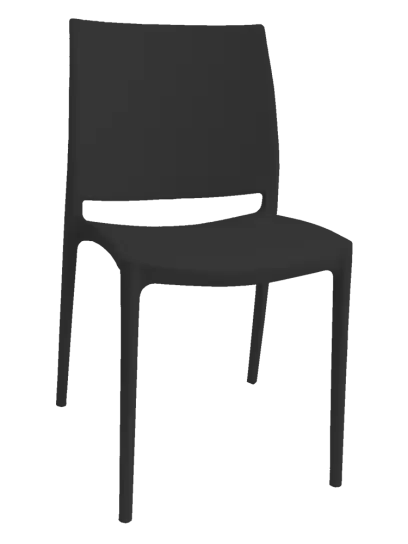 GRÉTA židle plastová, černá