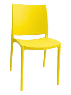 GRÉTA židle plastová, žlutá