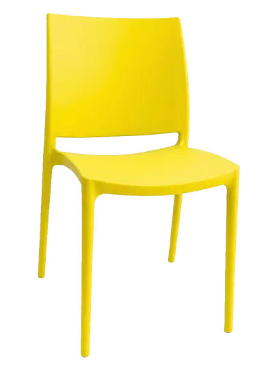 GRÉTA židle plastová, žlutá