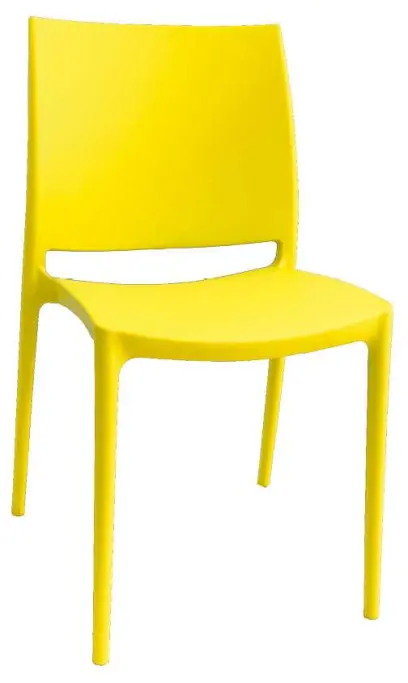 GRÉTA židle plastová, žlutá