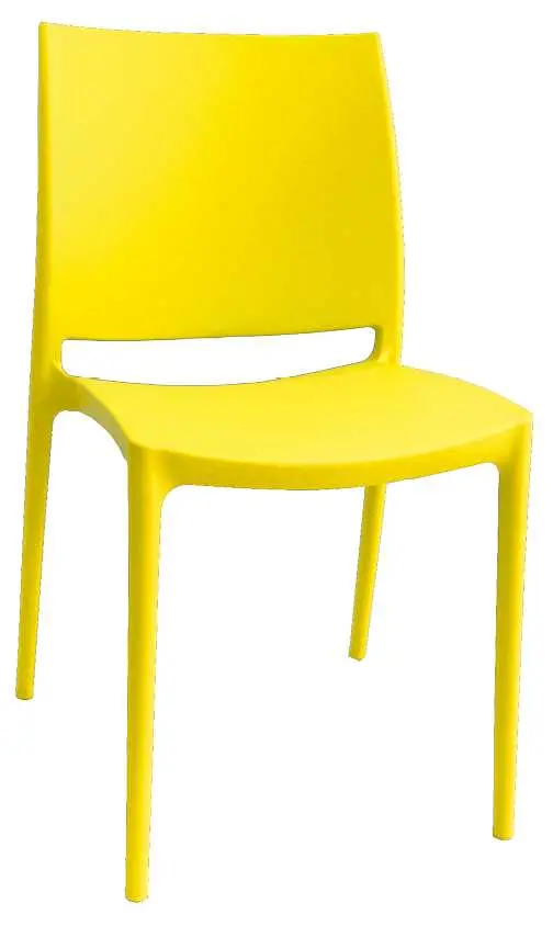 GRÉTA židle plastová, žlutá