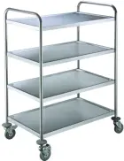 MOBILE 40 vozík 4-policový, nerez