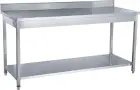 GS - 157 ZL stůl se zadním lemem, 1500 x 700 x 950 mm, nerez