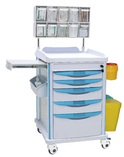 OVM - 01 vozík zdravotnický, zásuvky modré