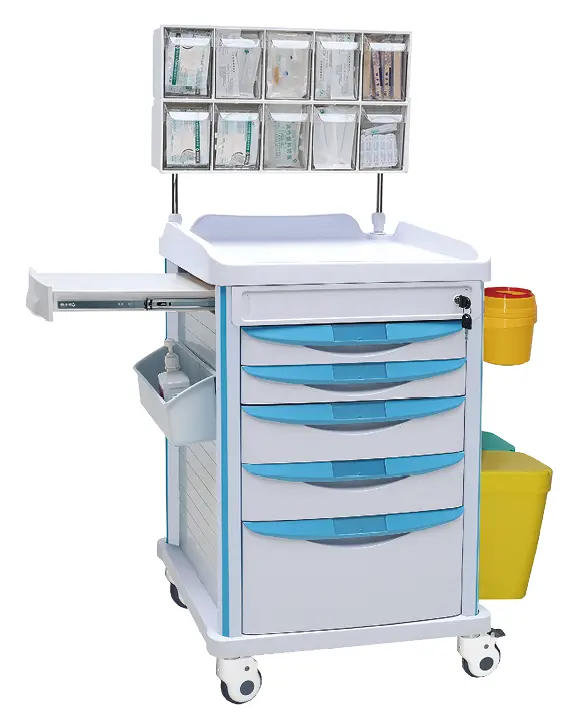 OVM - 01 vozík zdravotnický, zásuvky modré