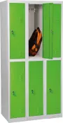 JP - 606 skříň 6ti boxová, 1850x900x500 mm, šedozelená