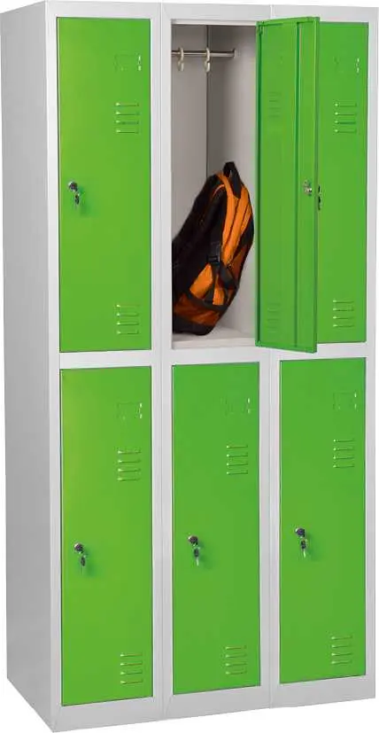 JP - 606 skříň 6ti boxová, 1850x900x500 mm, šedozelená