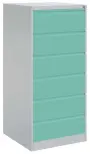 JP - 406 NEW kartotéka 6-zásuvková, 1320x600x623 mm, šedo/tyrkysová