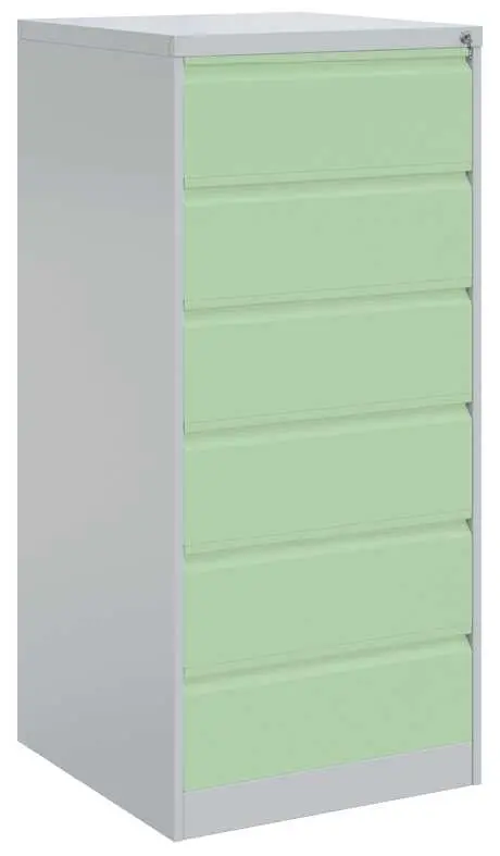 JP - 406 NEW kartotéka 6-zásuvková, 1320x600x623 mm, šedo/zelinkavá