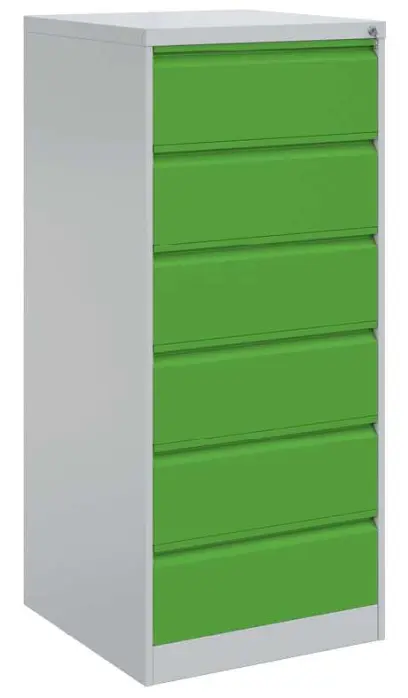 JP - 406 NEW kartotéka 6-zásuvková, 1320x600x623 mm, šedo/jarní zeleň