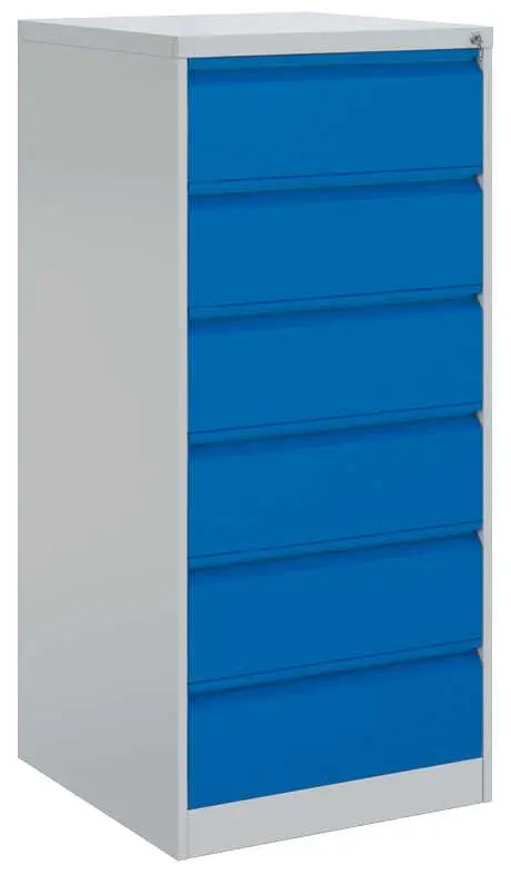 JP - 406 NEW kartotéka 6-zásuvková, 1320x600x623 mm, šedo/modrá