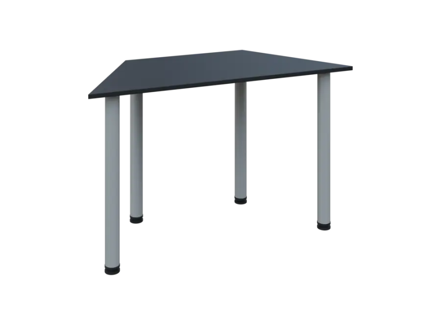 JLS 120/LAK Jednací stůl lichoběžníkový 1200/600 x 18 mm, deska antracit / nohy šedé
