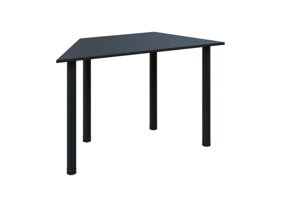 JLS 120/LAK Jednací stůl lichoběžníkový 1200/600 x 18 mm, deska antracit / nohy černé