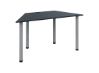 JLS 140/LAK Jednací stůl lichoběžníkový 1400/700 x 18 mm, deska antracit / nohy šedé