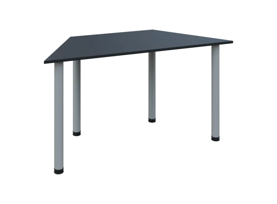 JLS 140/LAK Jednací stůl lichoběžníkový 1400/700 x 18 mm, deska antracit / nohy šedé