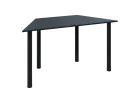 JLS 140/LAK Jednací stůl lichoběžníkový 1400/700 x 18 mm, deska antracit / nohy černé
