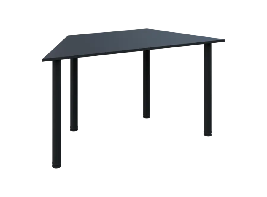 JLS 140/LAK Jednací stůl lichoběžníkový 1400/700 x 18 mm, deska antracit / nohy černé