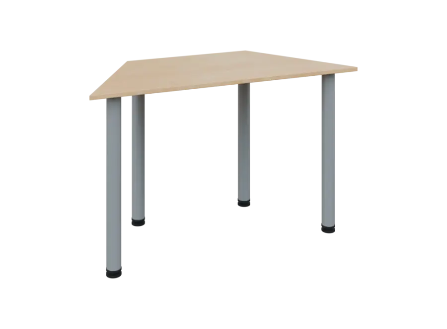 JLS 120/LAK Jednací stůl lichoběžníkový 1200/600 x 18 mm, deska bříza irská / nohy šedé